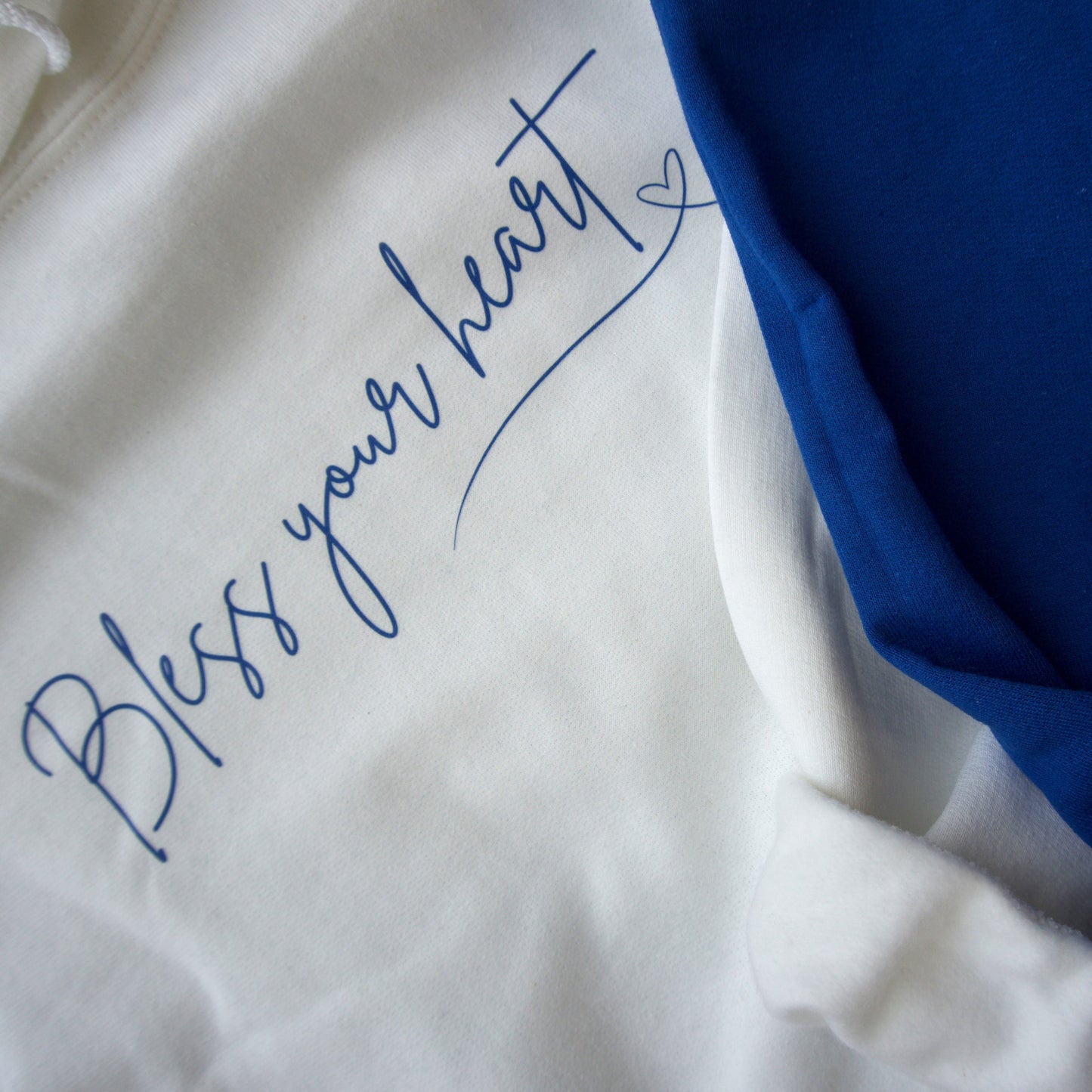 Bless your heart blue hoodie. Bless your heart white hoodie