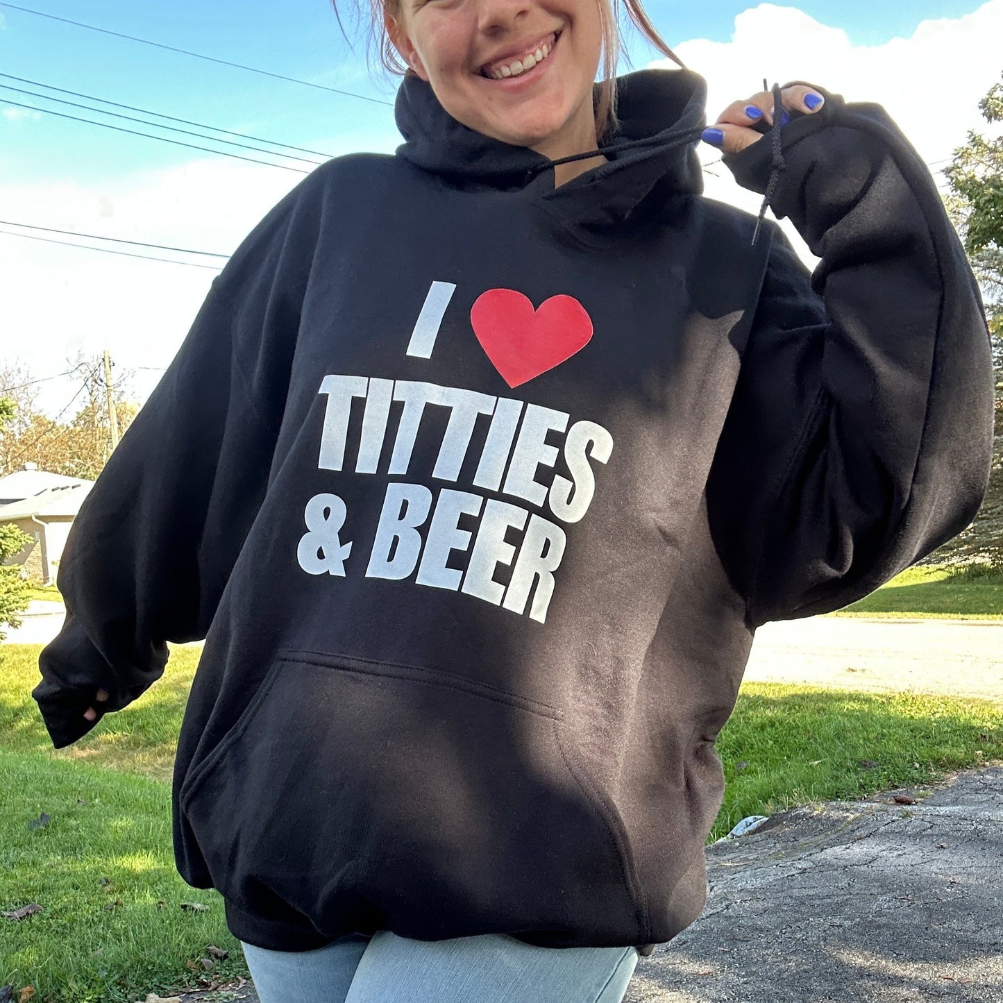 I ❤️ TITTIES & BEER HOODIE