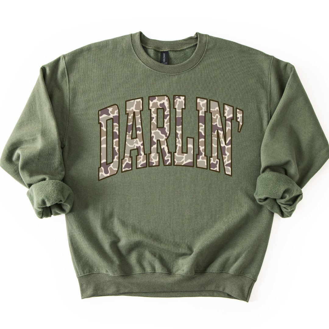 CAMO DARLIN CREWNECK