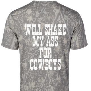 WILL SHAKE MY ASS CAMO TSHIRT