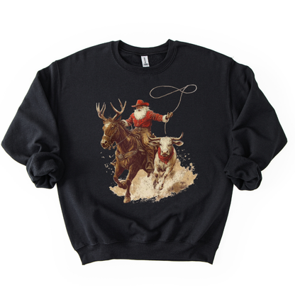 RODEO SANTA CREWNECK