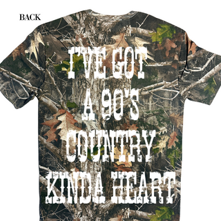 90'S COUNTRY KINDA HEART CAMO TSHIRT