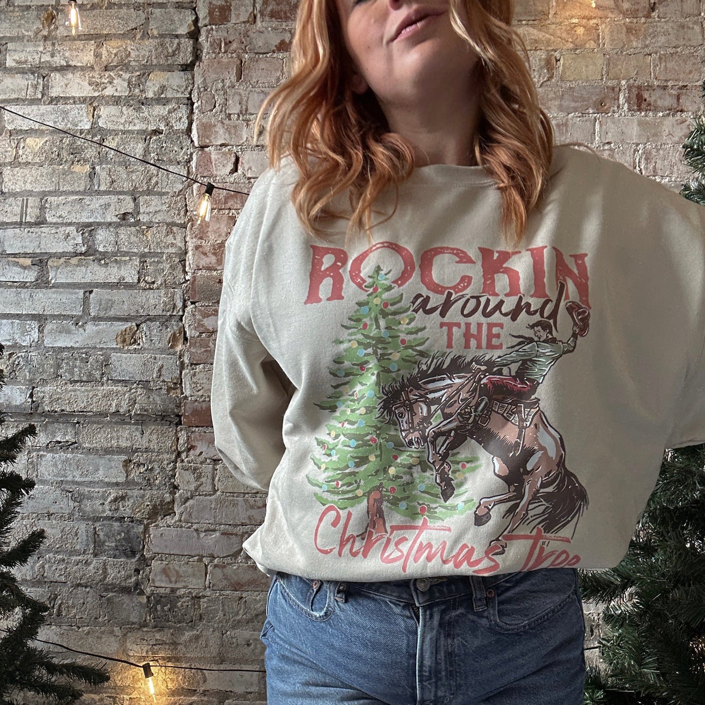 ROCKIN CHRISTMAS TREE CREWNECK