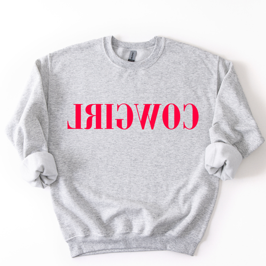 REVERSE COWGIRL CREWNECK