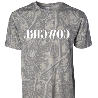 REVERSE COWGIRL CAMO TSHIRT