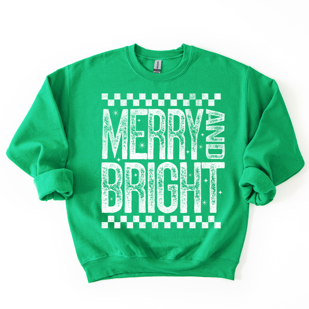 MERRY AND BRIGHT CREWNECK
