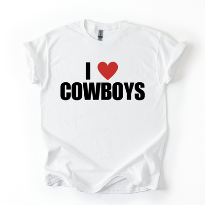 I HEART COWBOYS TSHIRT
