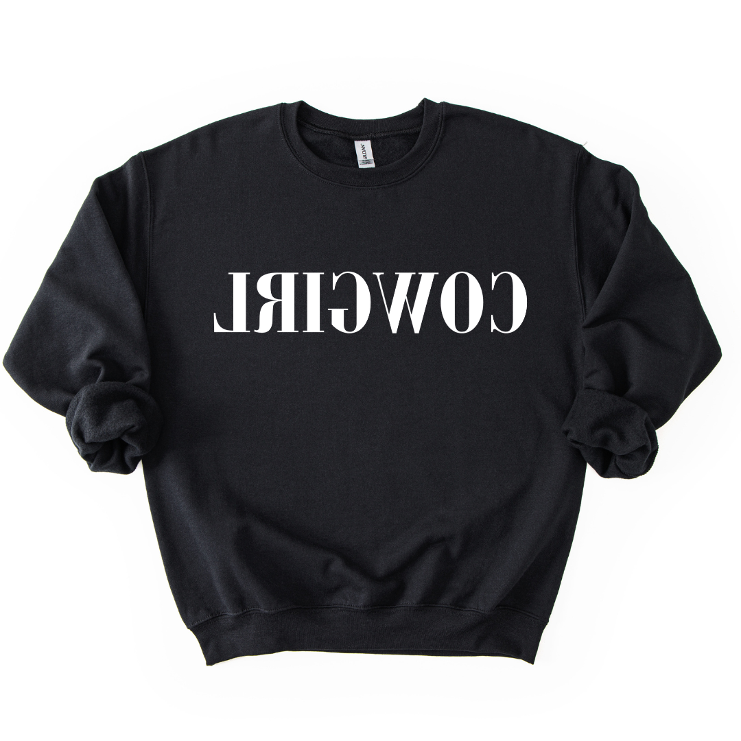 REVERSE COWGIRL CREWNECK