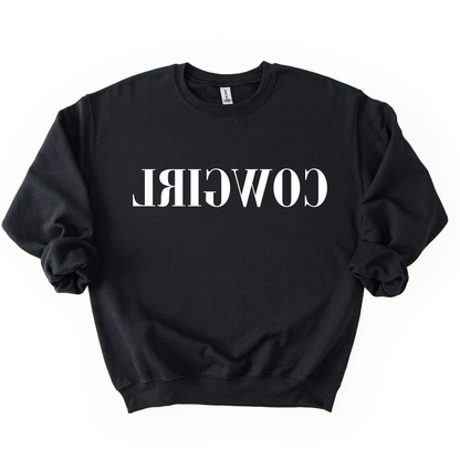 REVERSE COWGIRL CREWNECK