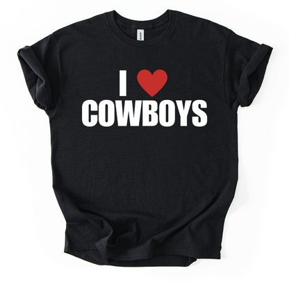 I HEART COWBOYS TSHIRT