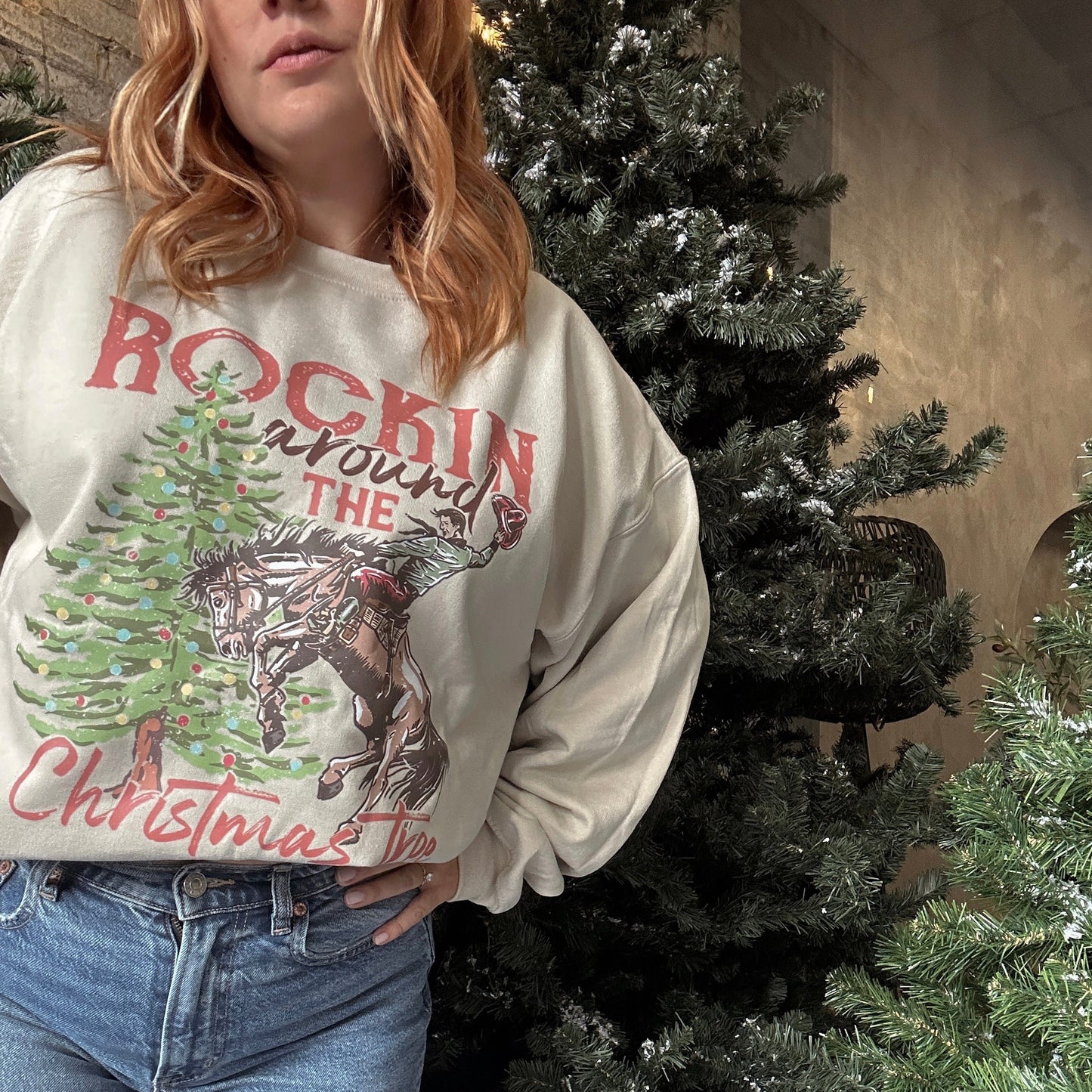 ROCKIN CHRISTMAS TREE CREWNECK