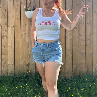 COWBOY CUSHIONS CROPPED BABY TANK