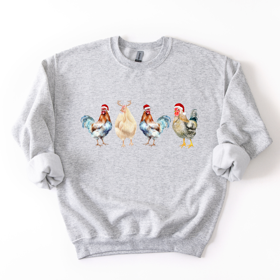 CHRISTMAS CHICKENS CREWNECK