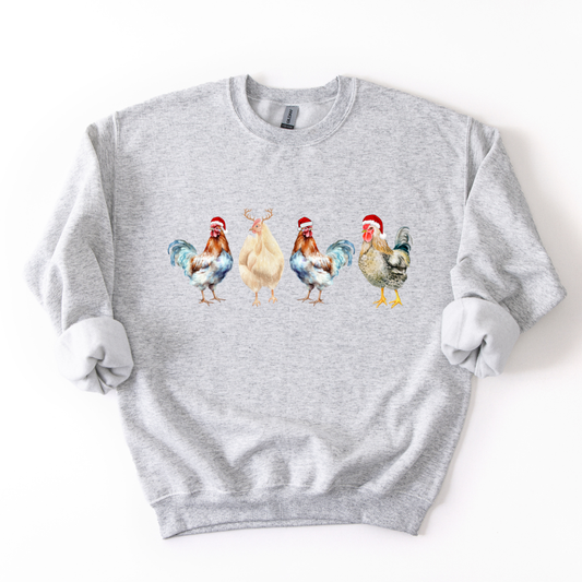 CHRISTMAS CHICKENS CREWNECK