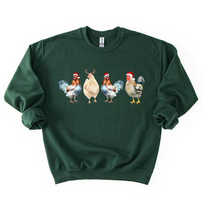 CHRISTMAS CHICKENS CREWNECK
