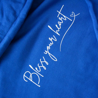 Blue bless your heart hoodie. Western wear 