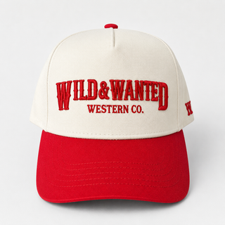 WILD & WANTED LOGO RED WRANGLER